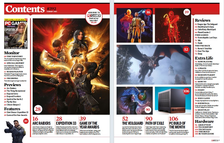 PC Gamer USA February Issue 392期2025年2月英文原版杂志