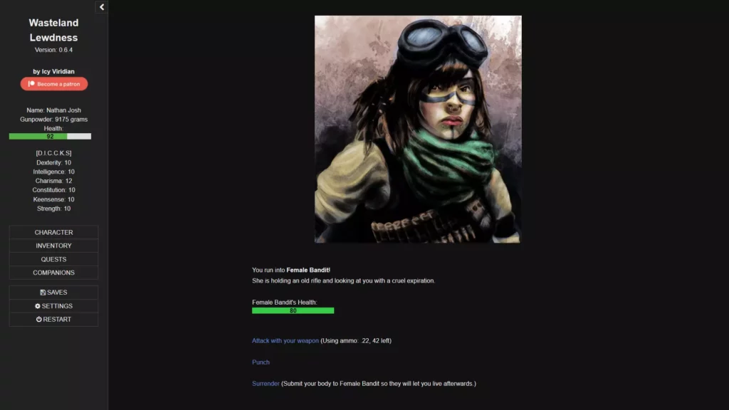 荒原荡乱 Wasteland Lewdness v0.60.2浏览器汉化版